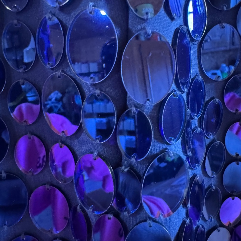 Sherri Hill Blue Sequin Mini‎ Dress - Picture 2 of 5